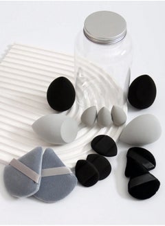 KHAJUL 14-Piece Makeup Sponge Set- Multi soft color Mini Makeup Sponge, Powder Puff Long Lasting Beauty Sponge Wet & Dry Use for Women (Black)  - Image 4
