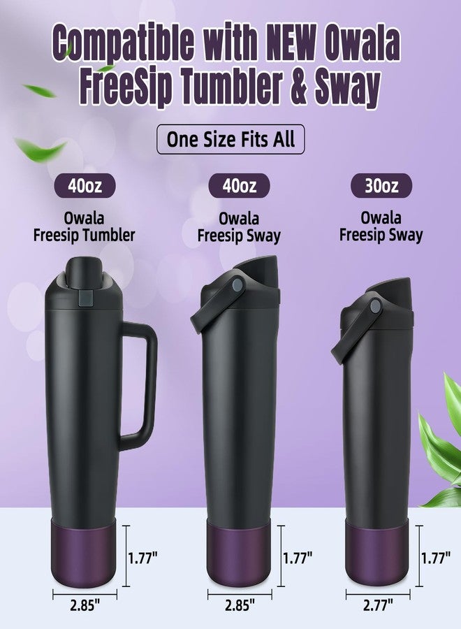 BKBY 2PCS Silicone Boot Compatible with Owala 30oz & 40oz FreeSip Sway Bottles & Tumblers, Protective Anti-Slip Bottom Cover Sleeve for Freesip Sway Tumbler (Chameleon Purple) - Image 2