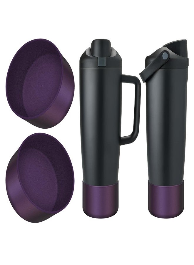 BKBY 2PCS Silicone Boot Compatible with Owala 30oz & 40oz FreeSip Sway Bottles & Tumblers, Protective Anti-Slip Bottom Cover Sleeve for Freesip Sway Tumbler (Chameleon Purple) - Image 1