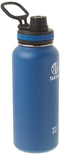 Takeya Originals 32 oz Vacuum Insulated Stainless Steel Water Bottle with Spout Lid Navy