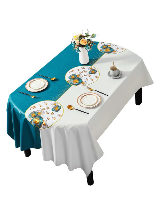 الأزرق جي دبليو مفارش المائدة PVC البيضاوي الفاخر الخفيف والممتاز بالجودة - Image 5