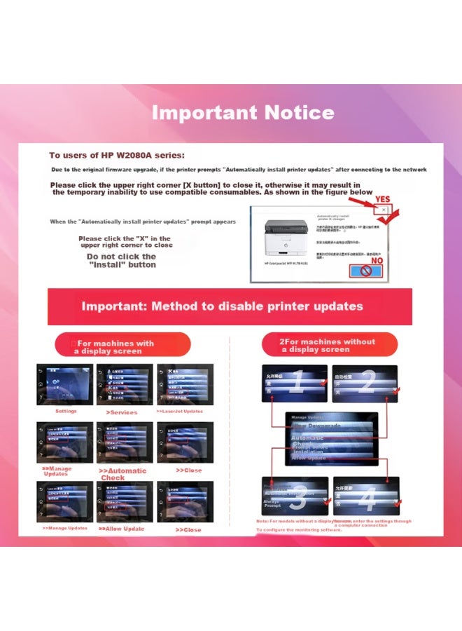 Huiwei 118a Toner Cartridge Compatible With Hp 178nw Toner Cartridge, 179fnw Printer Ink Cartridge, 150a Toner Cartridge, 150nw, 179nw, 179fwg Toner Cartridge, W2080a With Chip Red - Image 3
