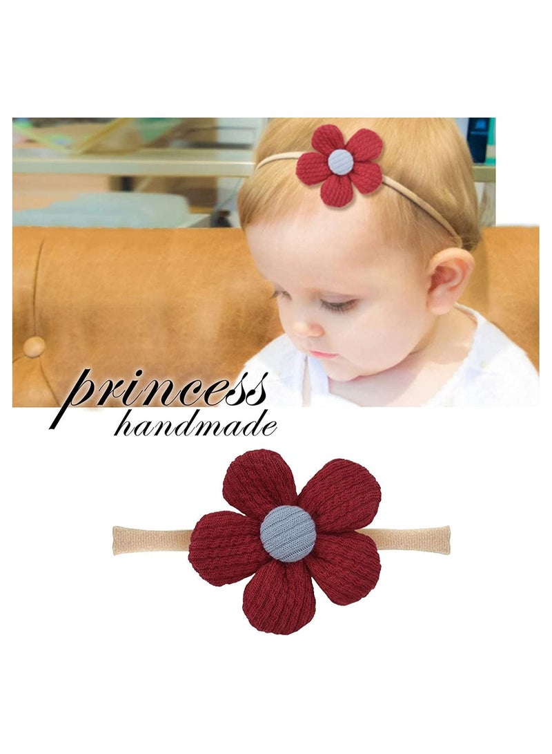 NIBEMINENT 10 PCS Baby Girls Bowknot Headbands, Nylon Elastic Soft Accessories, For Newborn Infant Toddler (10 Packs Mix Style) - Image 3