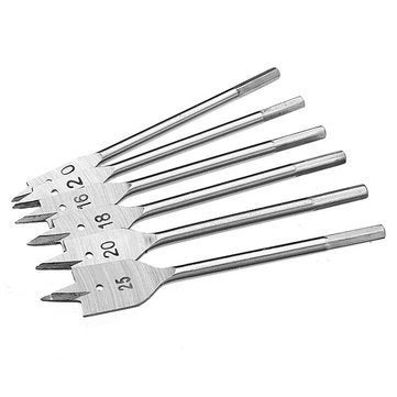 Digital Craft 6-Piece Spade Drill Bit Set – Hex Shank Flat Wood Boring Bits | High-Speed Steel Woodworking Drill Bits for Power Drills - Image 2