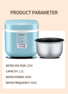 Generic 1.2 Liter Mini Multifunctional Non-Stick 200 Watt Small Portable Mechanical Home Rice Cooker for 1-2 People  - Image 3