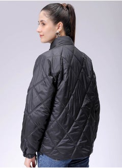 Freehand Women Relaxed Fit Solid Quilted Jacket  - Image 2