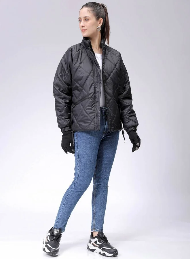 Freehand Women Relaxed Fit Solid Quilted Jacket