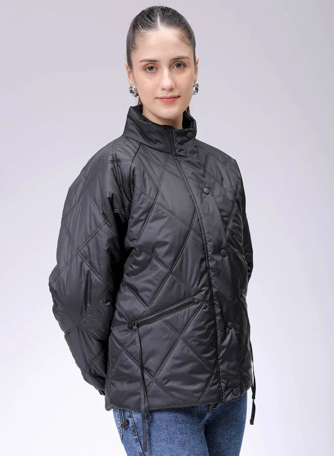 Freehand Women Relaxed Fit Solid Quilted Jacket