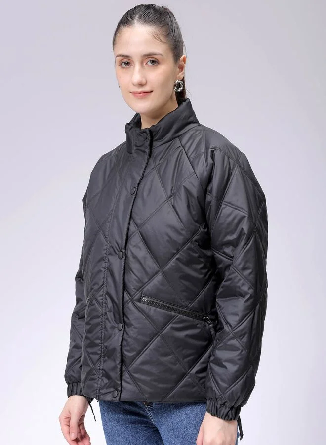 Freehand Women Relaxed Fit Solid Quilted Jacket