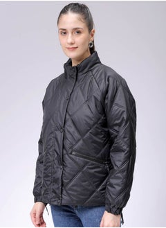 Freehand Women Relaxed Fit Solid Quilted Jacket  - Image 4