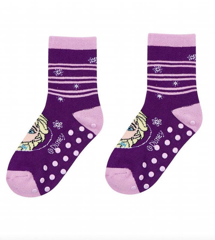 ديزني فروزن جوارب ديزني فروزن للكاحل مع مقابض مانعة للانزلاق على النعل، من إنتاج Kids TV - Image 1