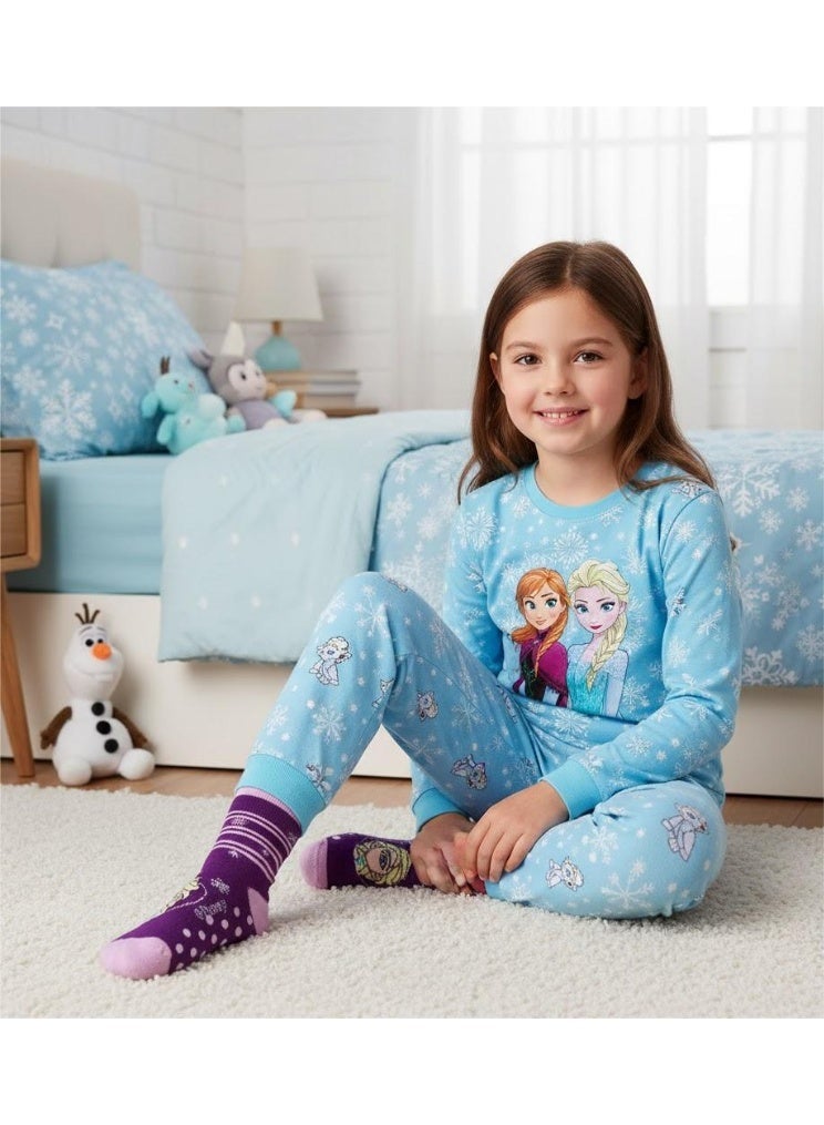 ديزني فروزن جوارب ديزني فروزن للكاحل مع مقابض مانعة للانزلاق على النعل، من إنتاج Kids TV - Image 2