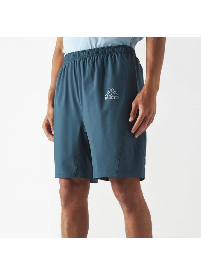 Kappa Kappa Logo Print Shorts with Elasticised Waistband  - Image 1