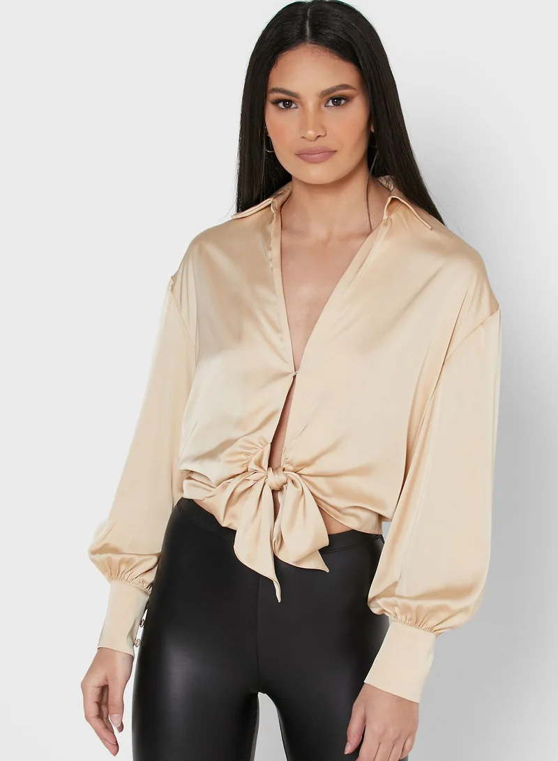 RIVER ISLAND Tie Front Shirt