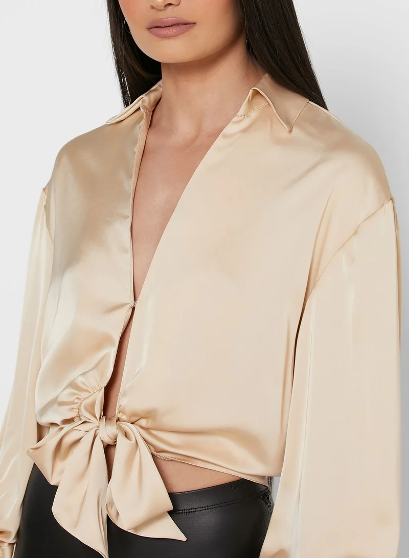 RIVER ISLAND Tie Front Shirt