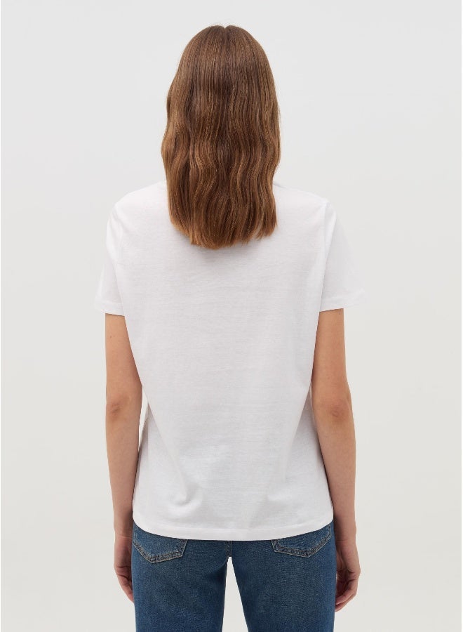 Ovs T-shirt with butterflies and flowers print - Image 3