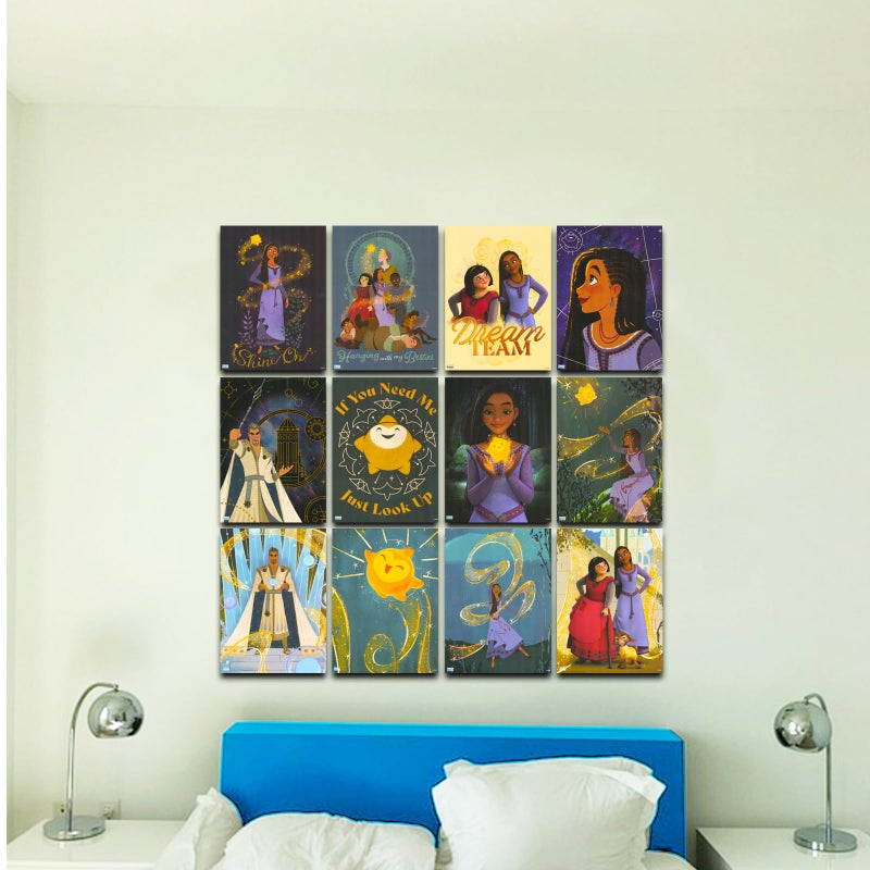 ديزني Disney Wish Poster Book for Kids - Bundle تشمل 12 ملصقات Disney Wish للبنات ديزني ديزني وأكثر | ديكني ديكني أمنيات غرفة الفتيات - Image 2