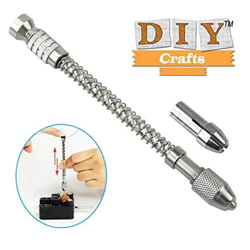 Diy Crafts CT-DIY-HI-47192 Pin Vise Wood Spiral Hand Push Drill Chuck Micro Twist Bit, # 2, Drill (Multicolor) - Image 2
