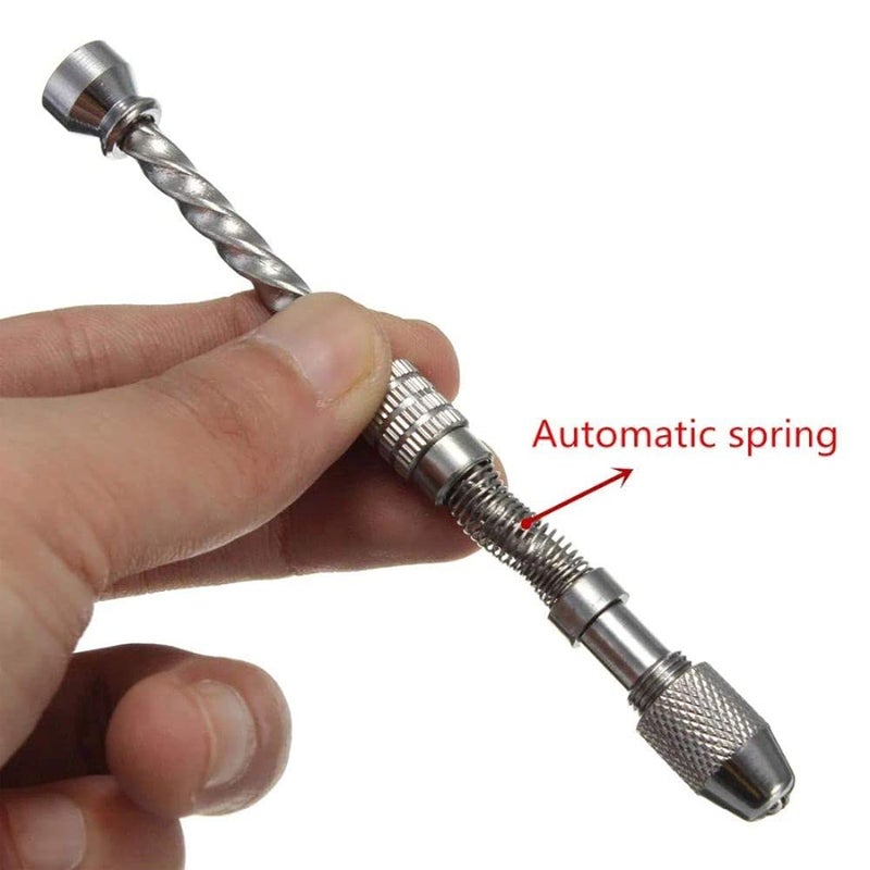 Diy Crafts CT-DIY-HI-47192 Pin Vise Wood Spiral Hand Push Drill Chuck Micro Twist Bit, # 2, Drill (Multicolor) - Image 4