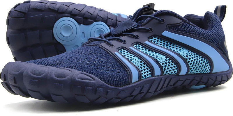 Oranginer Men's Minimalist Shoes Flexible Barefoot Shoes Zero-Drop Sole Shoes Men Blue Size 11 - Image 1