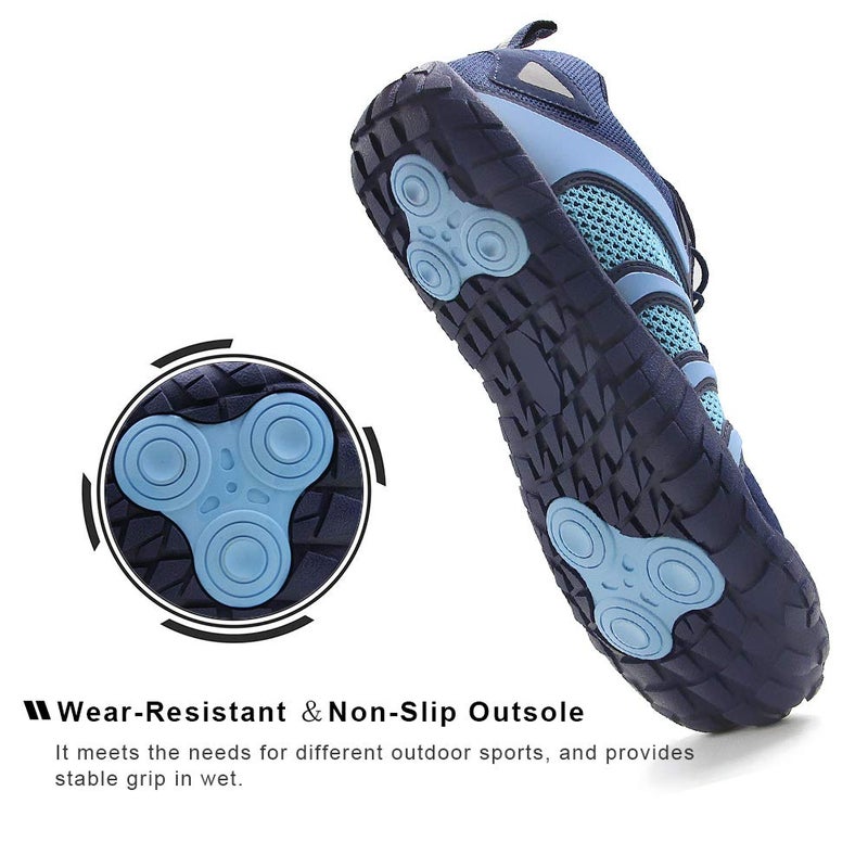 Oranginer Men's Minimalist Shoes Flexible Barefoot Shoes Zero-Drop Sole Shoes Men Blue Size 11 - Image 5