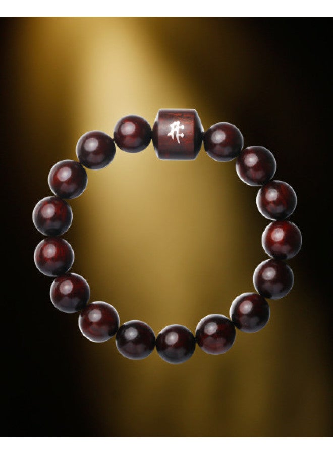 سيلفر سوار زودياك من خشب الصندل مرصع بالفضة للرجال والنساء، سوار زوجي هدية للصديق【صندوق هدايا】 - Image 1