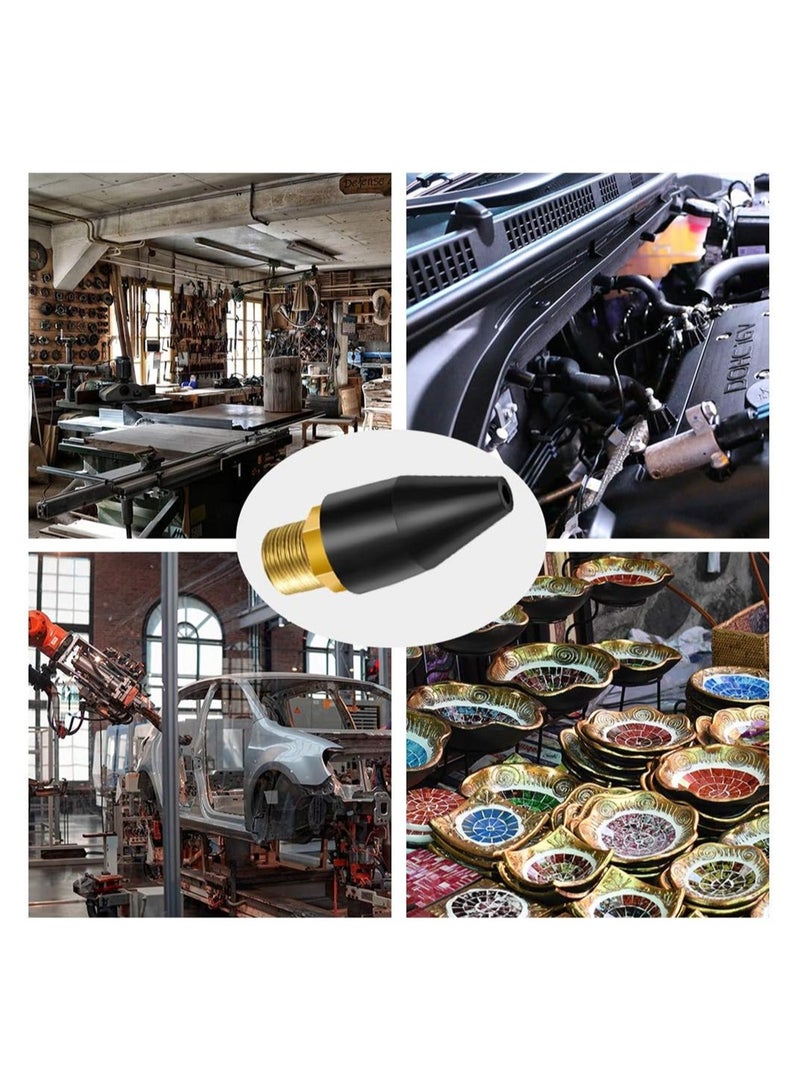 Excefore Rubber Air Tool For Air Nozzle Tip, 8 Pcs Blow Gun Rubber Tip For Air Tool, Parts Air Nozzle For Air Blow Guns Tool For Air Tool Parts & Accessories Air Blow Guns Tool, Black - Image 2