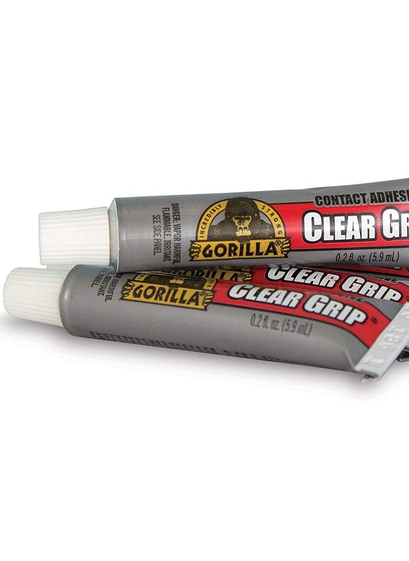 Gorilla Gorilla Clear Grip Contact Adhesive Minis, Waterproof, Four .2 Ounce Tubes, Clear,  - Image 4