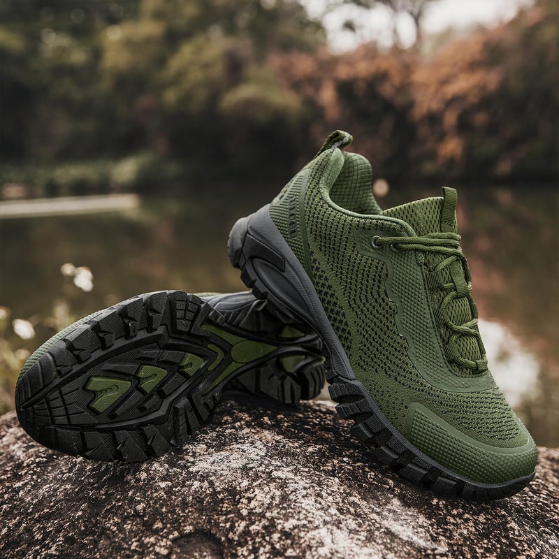 Ulogu Hiking Shoes for Women Waterproof Lightweight Non Slip Comfortable Breathable Work Walking Trekking Trails Rain Outdoor impermeable antideslizantes Zapatos de senderismo para Mujer Green - Image 2