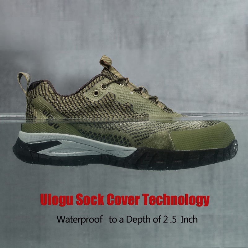 Ulogu Hiking Shoes for Women Waterproof Lightweight Non Slip Comfortable Breathable Work Walking Trekking Trails Rain Outdoor impermeable antideslizantes Zapatos de senderismo para Mujer Green - Image 4