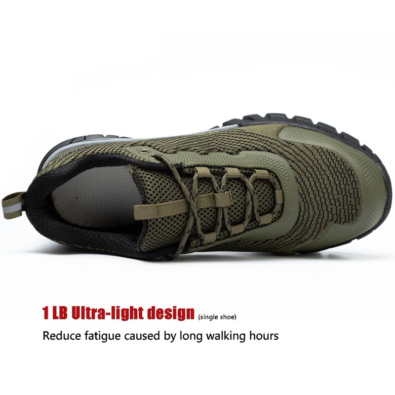 Ulogu Hiking Shoes for Women Waterproof Lightweight Non Slip Comfortable Breathable Work Walking Trekking Trails Rain Outdoor impermeable antideslizantes Zapatos de senderismo para Mujer Green - Image 5