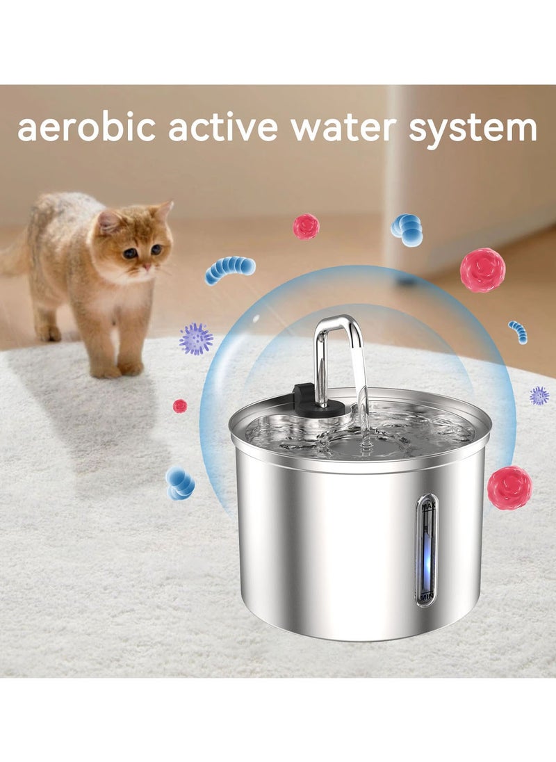 Kidle Stainless Steel Cat Fountain Cat Water Fountain Stainless Steel Pet Water Fountain Dog Water Dispenser for Cats  - Image 4