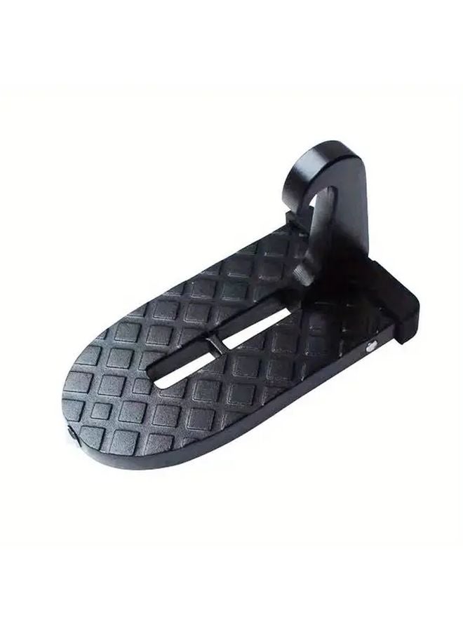 Black Foldable Car Roof Rack Step Aluminum Alloy Pedal Safety Hammer Universal Latch Hook - Image 1
