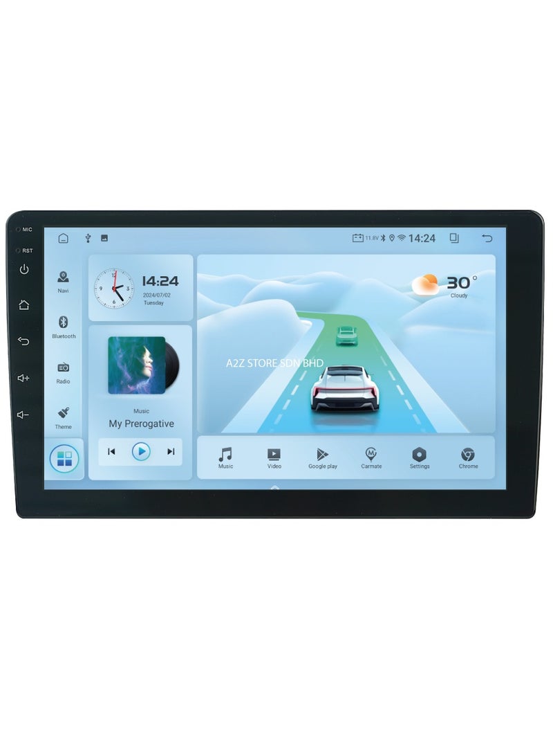 شاشة T100 '9 بوصة تعمل بنظام Android للسيارة، ذاكرة وصول عشوائي 2 جيجا بايت، ذاكرة تخزين داخلية 32 جيجا بايت، تشغيل السيارة أندرويد تلقائي، شاشة لمس عالية الدقة بالكامل، مدمجة في بلوتوث 2، راديو USB، واي فاي، متجر PlayStore مع كاميرا احتياطية متضمنة - Image 1