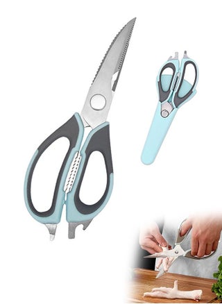 Multipurpose Kitchen Shears Kitchen Scissors, Sturdy Stainless Steel Heavy Duty Scissors with Sheath, Food Scissors for Meats Vegetables Herbs BBQ Chicken (Blue) - pzsku/ZD64938FD5E3046011721Z/45/_/1694397974/acc9062f-5f25-42d5-ae32-7aa1c4b58f48