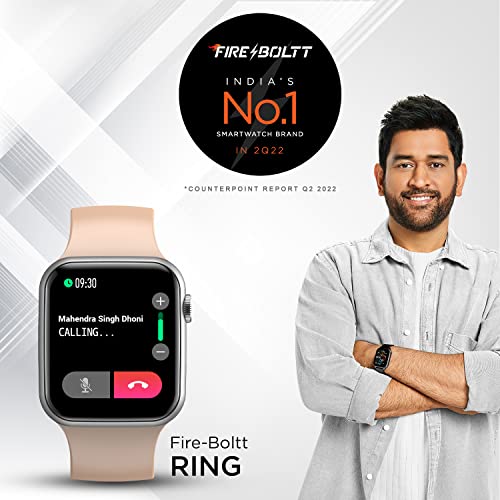 Fire-Boltt Ninja Call Pro Bluetooth Calling Smart Watch, 1.69″ HD Display,Dual Chip,AI Voice Assistant, 120+ Sports Modes, SpO2 & Heart Rate Monitor, Fitness Tracker Smartwatch for Men & Women - Black - Image 2