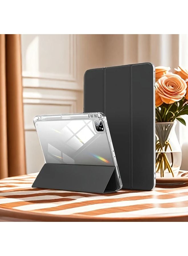 حالة iPad الجيل العاشر 10.9 بوصة، قشرة صلبة سوداء شفافة مضادة للانحناء، غطاء واقي - Image 4