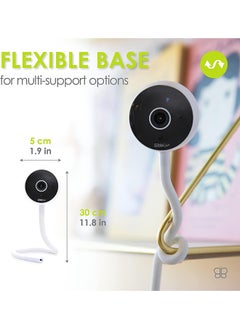 bbluv Viyu Smart WiFi Baby Monitor Camera, Four Different Sensors, Two-Way Communication, Night Vision, Flexible Base  - Image 2