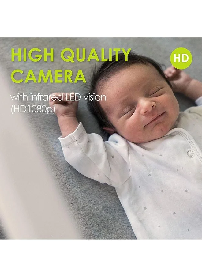 بيبي لاف Viyu Smart WiFi Baby Monitor Camera, Four Different Sensors, Two-Way Communication, Night Vision, Flexible Base