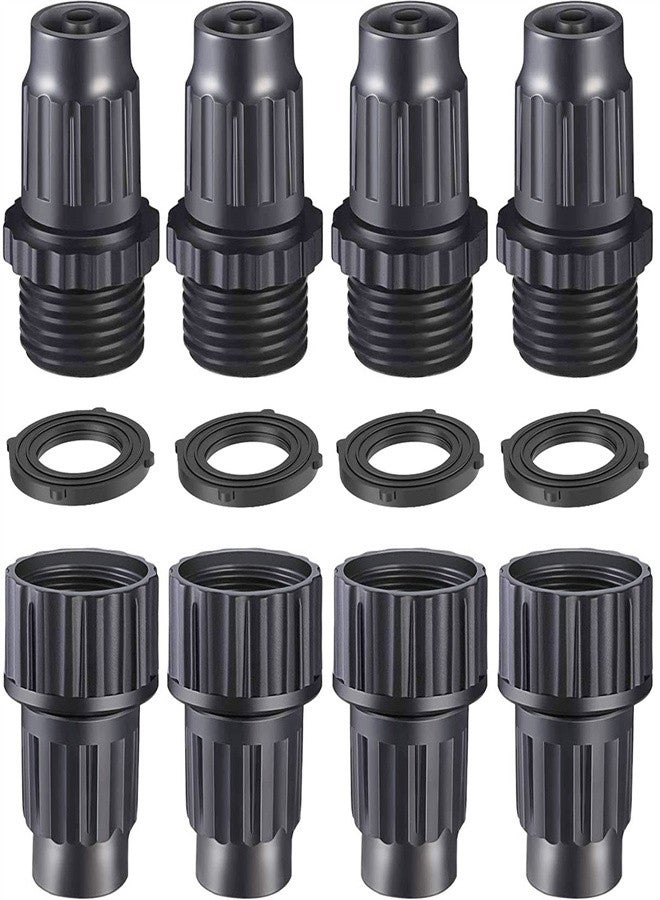 KASTWAVE Expandable Garden Hose Repair Kit, Plastic Flex Hose Connectors, Male and Female Hose End Repair Fittings Fit Fine Water Pipe, 4 Pcs - Image 1