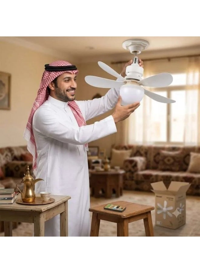 مروحة سقف بإضاءة وجهاز تحكم عن بعد، 30 واط، قطر 420 ملم - Image 1