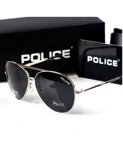 POLICE K9 High Quality Men's Sun Polarized Glasses Metal High-end Sunglasses Black Frame with Grey Lenses  - Image 1