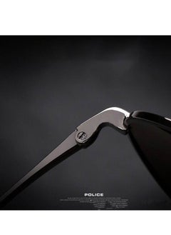 POLICE K9 High Quality Men's Sun Polarized Glasses Metal High-end Sunglasses Black Frame with Grey Lenses  - Image 4
