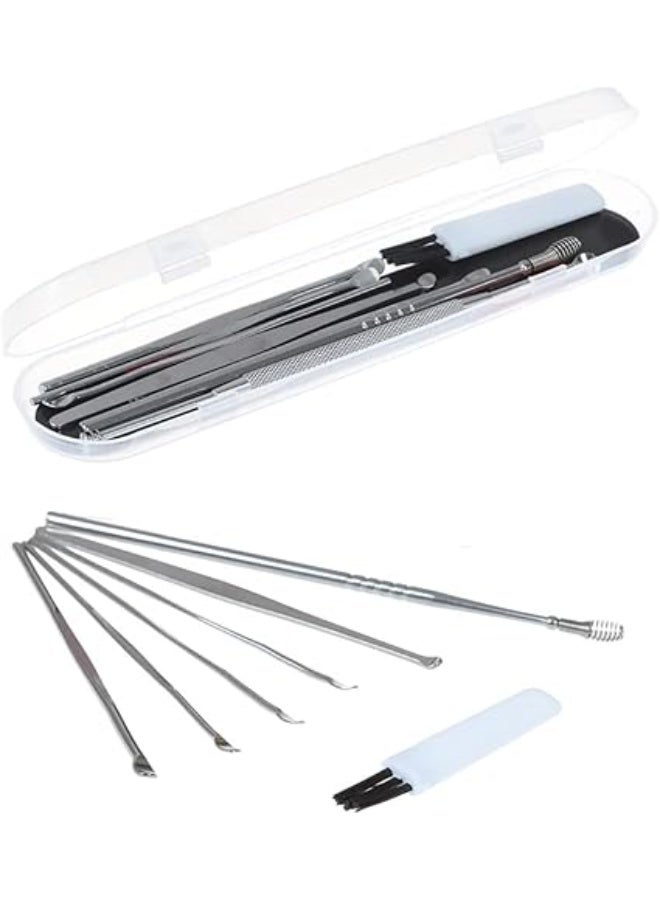 My souq 6-Piece Stainless Steel Ear Pick Set - Professional Earwax Removal Tool Kit with Portable Storage Case. - Image 1
