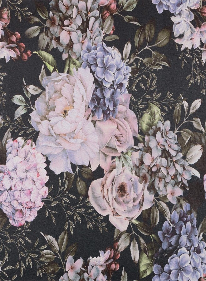 TANONE Vintage Floral Peel and Stick Wallpaper, Purple Boho Flower Removable Contact Paper, Waterproof Self Adhesive Retro Vinyl Decor Wall Paper for Cabinet Bedroom Wall - Image 1
