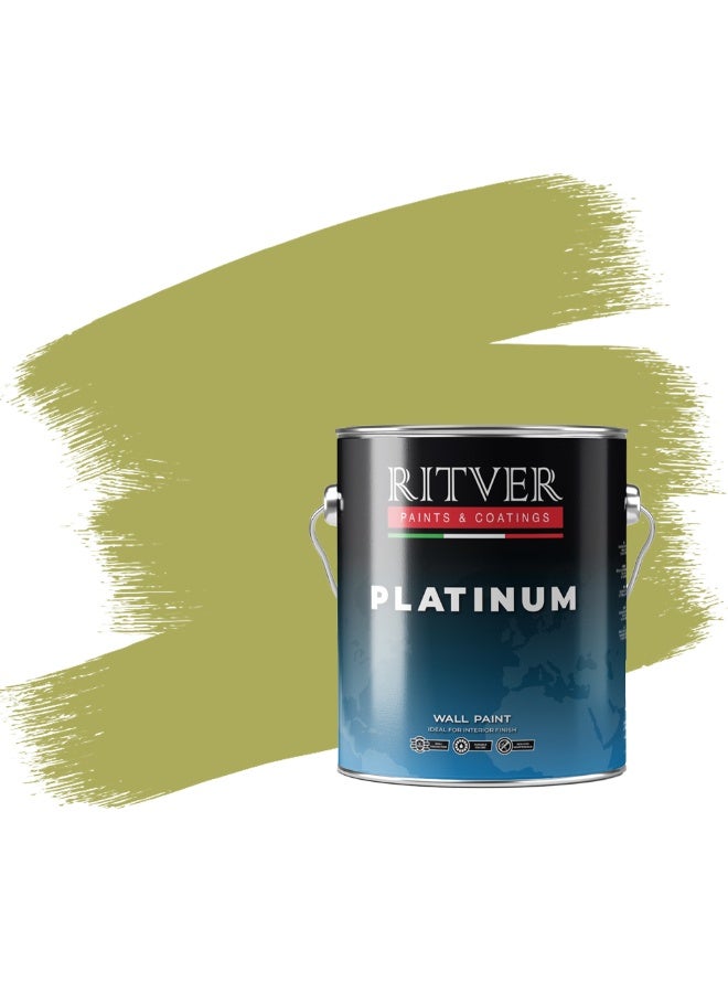 Ritver Matte Emulsion Paint 3.6L for Interior Walls | Smooth Washable Low Odor Finish for Living Room Bedroom & Office - Olive Whisper