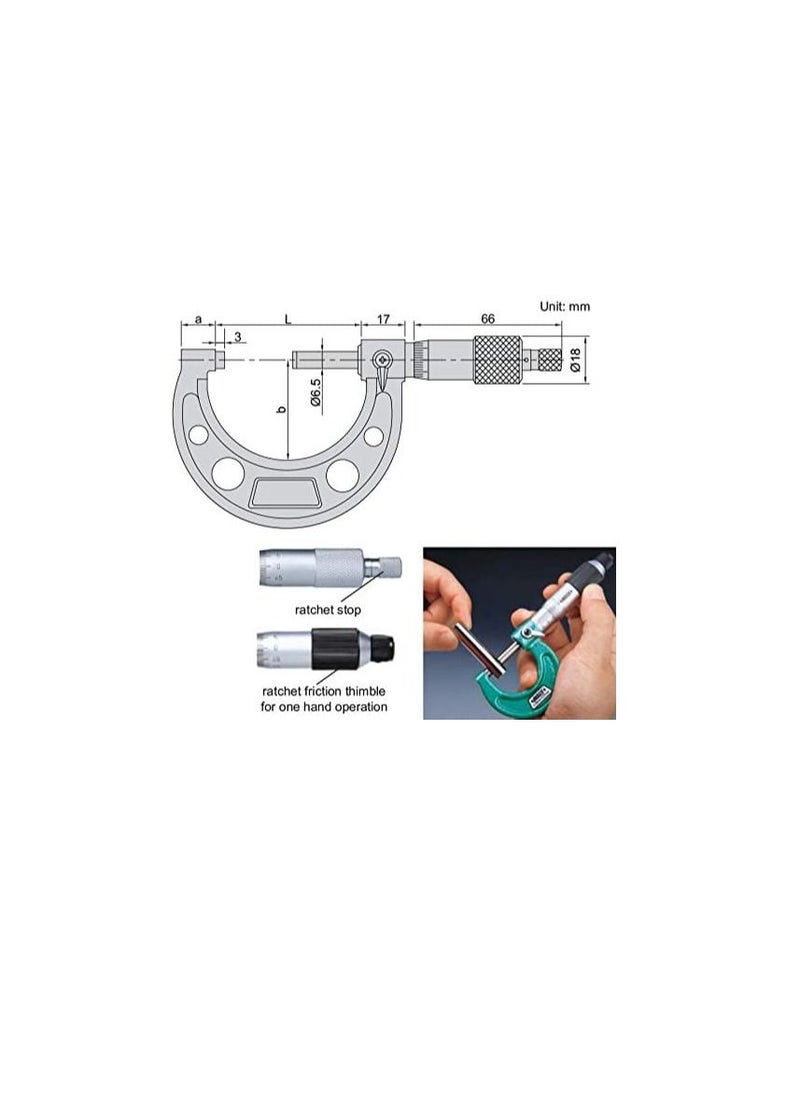 Insize Insize Outside Micrometer - ISZ-3203-25A  - Image 3