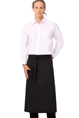 Chef Works Unisex Bistro Chef Apron Black One Size - Image 1
