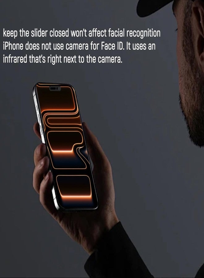 EYSOFT Front Camera Cover Compatible for iPhone 17/17 Air / 17 Pro/17 Pro Max,Webcam Cover Protect Privacy and Security,Not Affect Face ID, 2 Pack-Black - Image 2