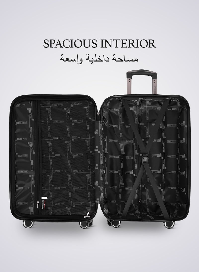 Parajohn Matrix Series 3 Piece Lightweight Luggage Set | Small 10KG, Medium 20KG & Large 30KG ABS 8 Wheels Luggage - Oil Green - Image 4